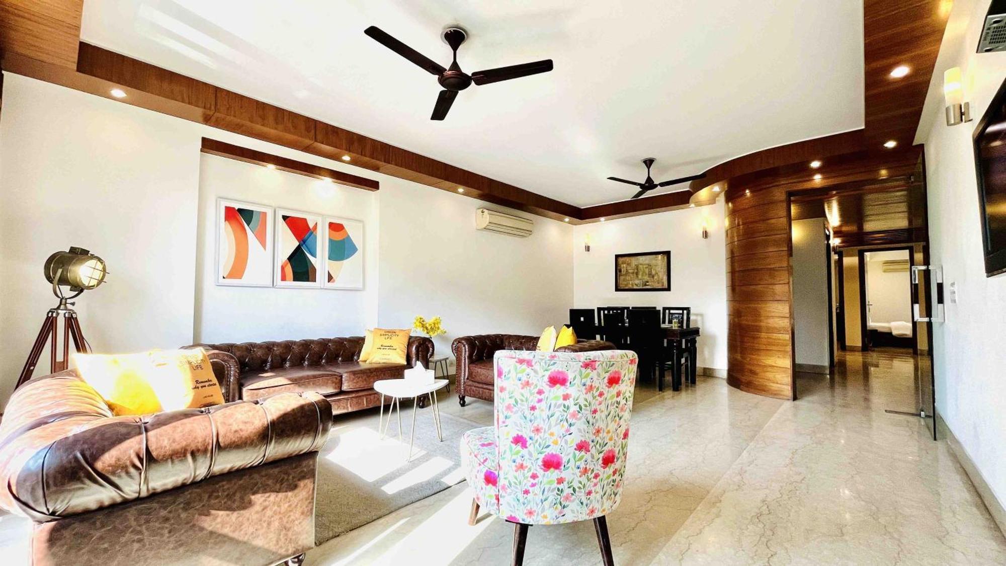 Olive Service Apartments - Greater Kailash New Delhi Rum bild